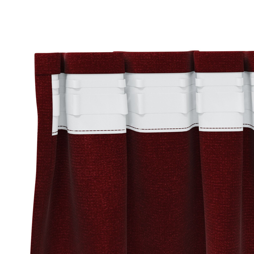 Produktbild för Mörkläggningsgardiner 2 pcs Vinröd 140 x 225 cm Sammet