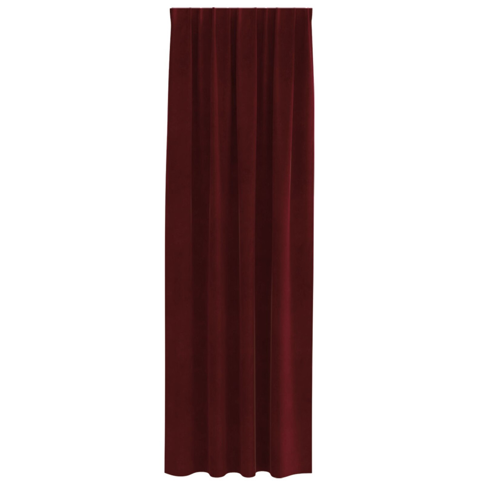 Produktbild för Mörkläggningsgardiner 2 pcs Vinröd 140 x 260 cm Sammet
