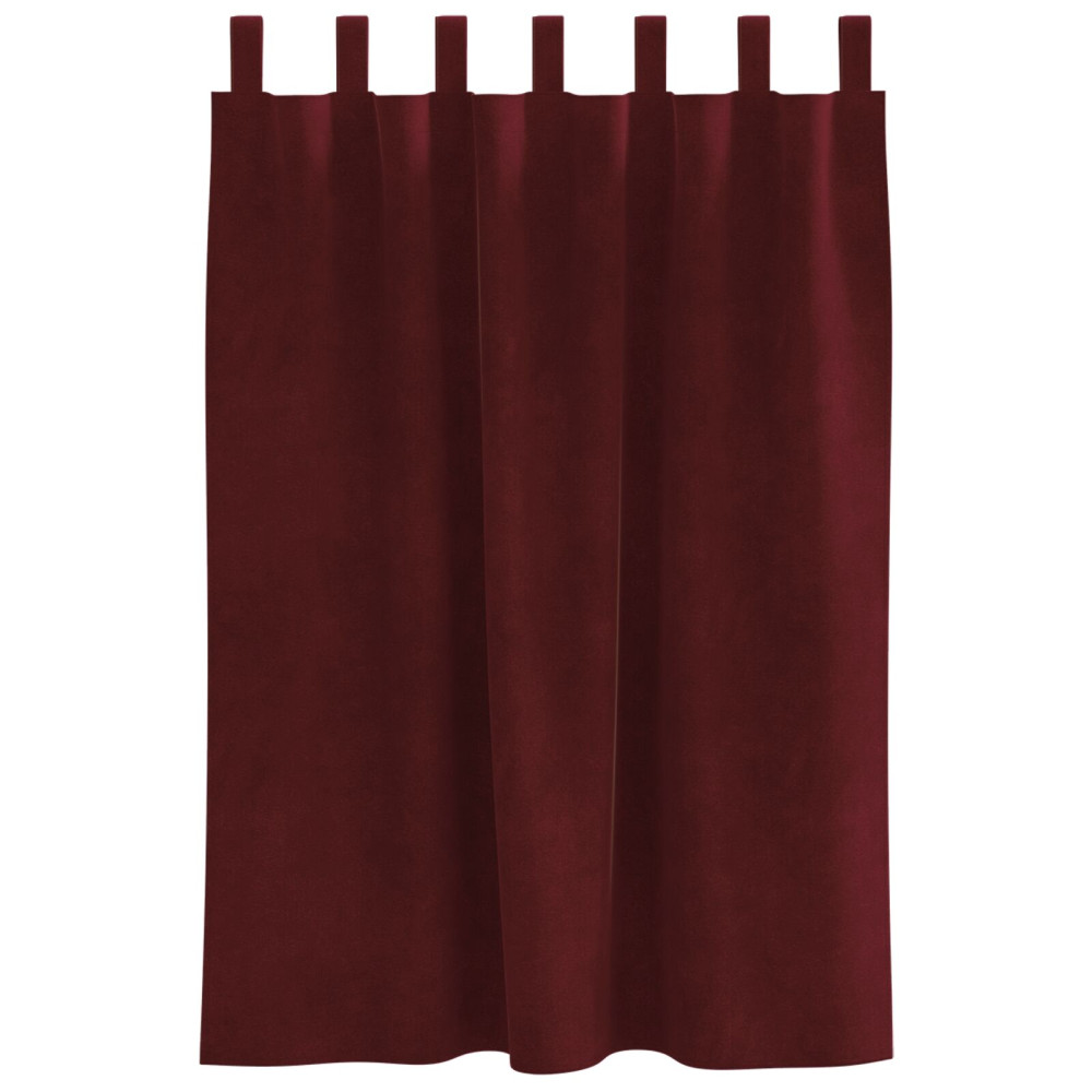 Produktbild för Mörkläggningsgardiner 2 pcs Vinröd 140 x 140 cm Sammet