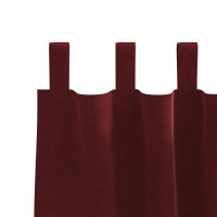 Produktbild för Mörkläggningsgardiner 2 pcs Vinröd 140 x 140 cm Sammet