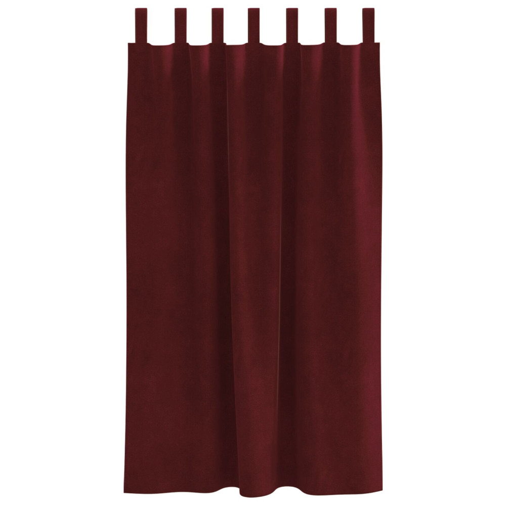 Produktbild för Mörkläggningsgardiner 2 pcs Vinröd 140 x 175 cm Sammet