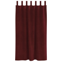 Produktbild för Mörkläggningsgardiner 2 pcs Vinröd 140 x 175 cm Sammet