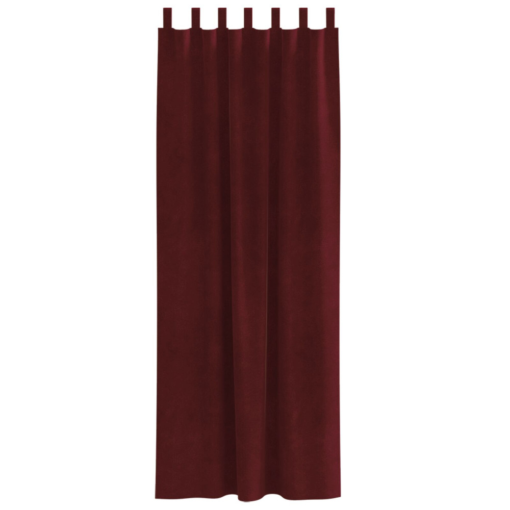 Produktbild för Mörkläggningsgardiner 2 pcs Vinröd 140 x 245 cm Sammet