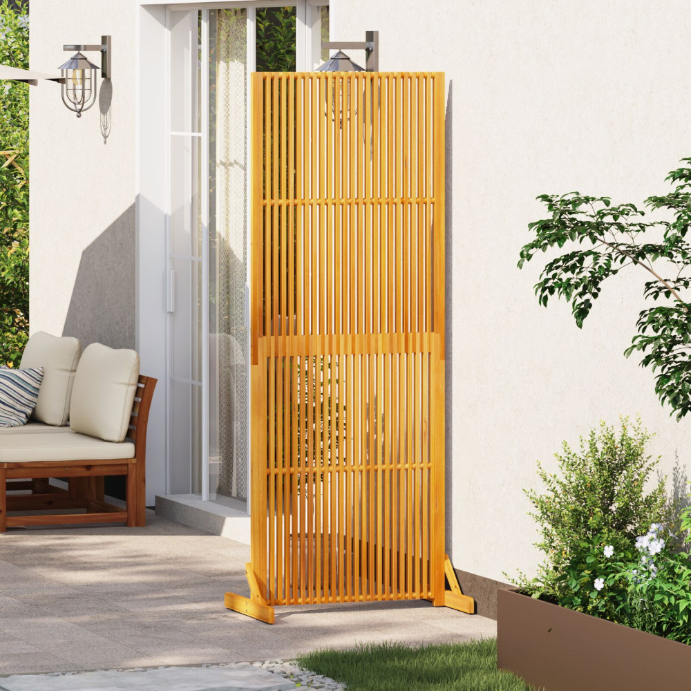 Produktbild för Avskärmningsskärm Brun 79,5 x 50 x 200 cm Massivt Akaciaträ