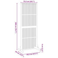 Produktbild för Avskärmningsskärm Brun 79,5 x 50 x 200 cm Massivt Akaciaträ