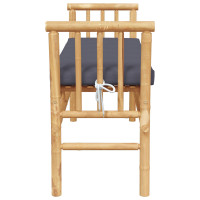 Produktbild för Trädgårdsbänk med kudde Brun 110 x 38 x 65cm Bambu