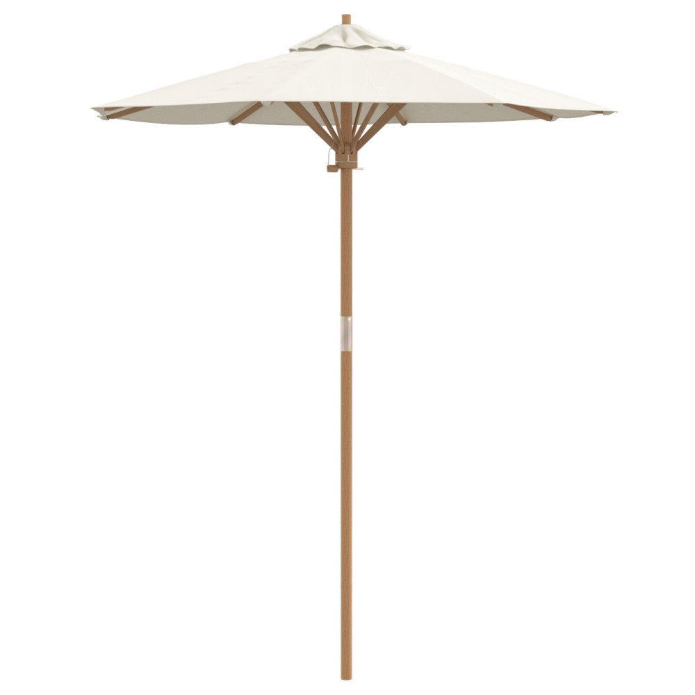 Produktbild för Trädgårdsparasol Krämvit Ø 180 x 230 cm Bambu