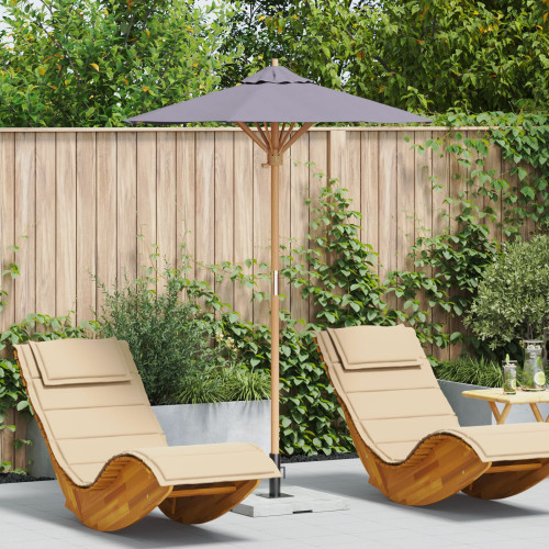 vidaXL Trädgårdsparasol Mörkgrå Ø 150 x 210 cm Bambu