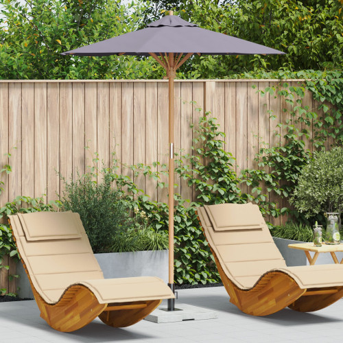 vidaXL Trädgårdsparasol Mörkgrå Ø 180 x 230 cm Bambu