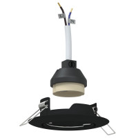 Produktbild för Spotlight 6 pcs Svart 9 x 9 x 2.5 cm Metall