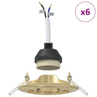 Produktbild för Spotlight 6 pcs Guld 9 x 9 x 2.5 cm Metall