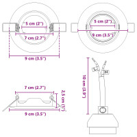 Produktbild för Spotlight 12 pcs Koppar 9 x 9 x 2.5 cm Metall