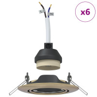 Produktbild för Spotlight 6 pcs Mässing 9 x 9 x 2.5 cm Metall