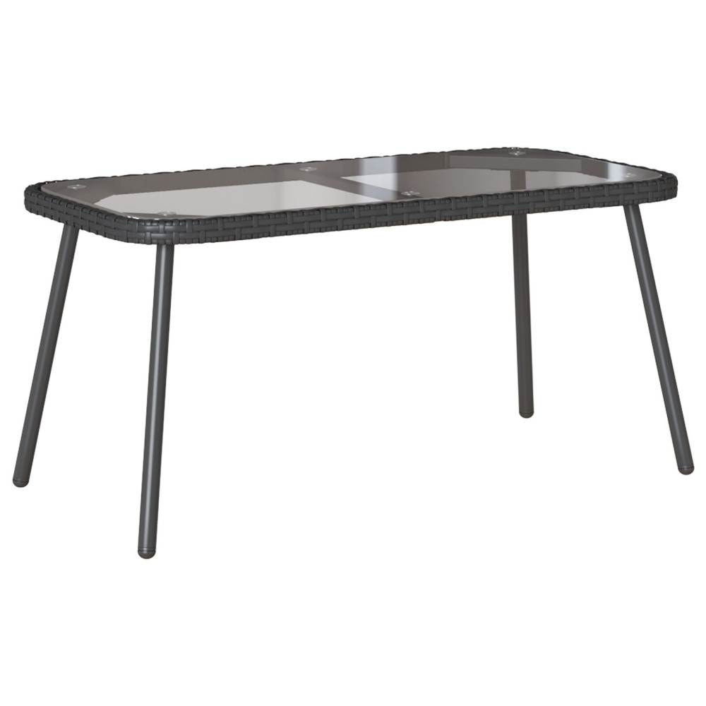 Produktbild för Kaffeebord Svart 90 x 45 x 43 cm konstrotting