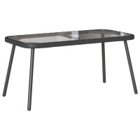 Produktbild för Kaffeebord Svart 90 x 45 x 43 cm konstrotting