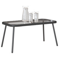 Produktbild för Kaffeebord Svart 90 x 45 x 43 cm konstrotting