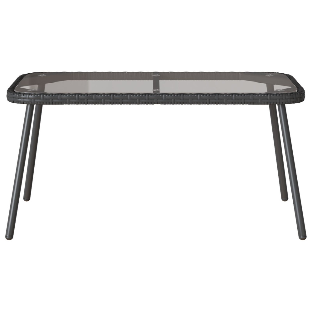 Produktbild för Kaffeebord Svart 90 x 45 x 43 cm konstrotting