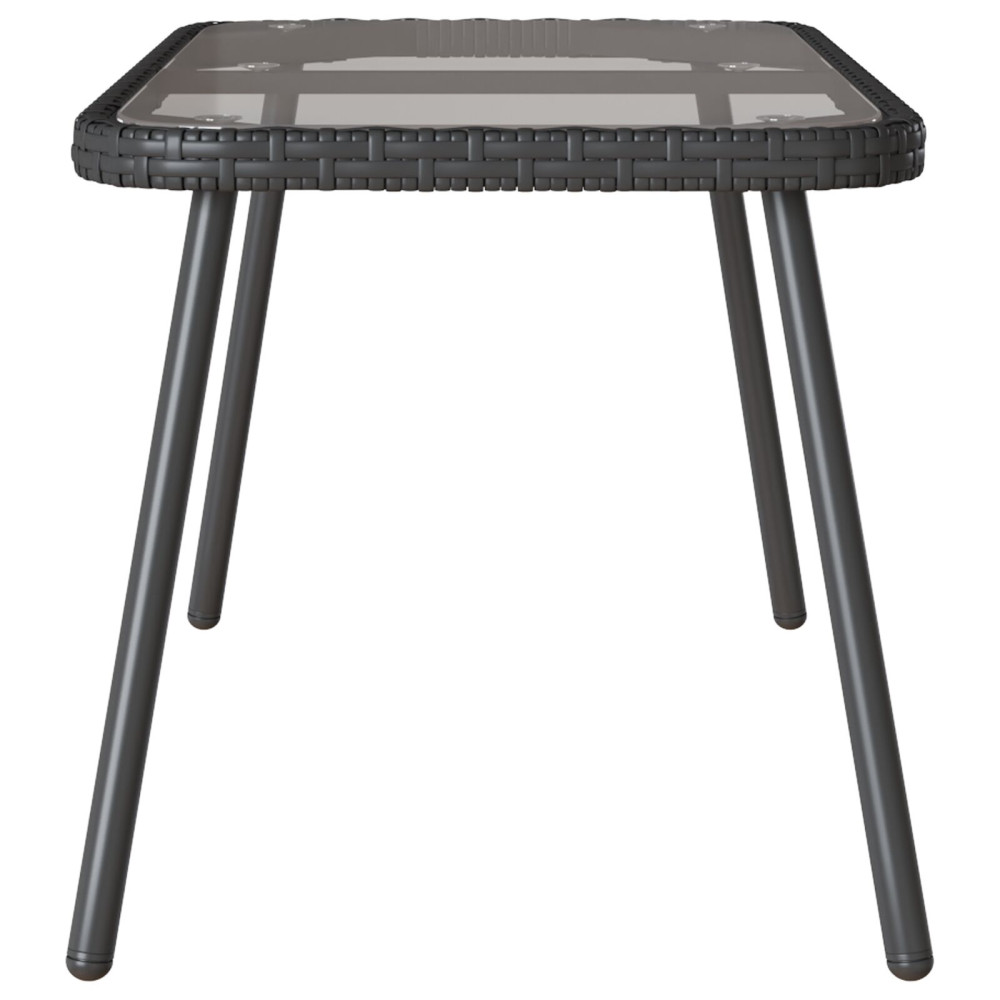 Produktbild för Kaffeebord Svart 90 x 45 x 43 cm konstrotting