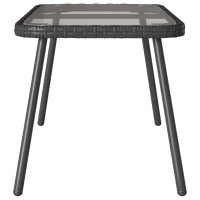 Produktbild för Kaffeebord Svart 90 x 45 x 43 cm konstrotting