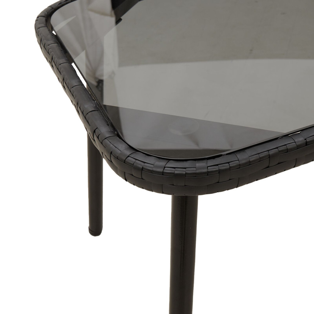 Produktbild för Kaffeebord Svart 90 x 45 x 43 cm konstrotting
