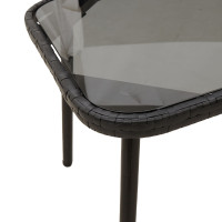 Produktbild för Kaffeebord Svart 90 x 45 x 43 cm konstrotting