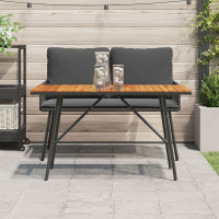Produktbild för Matbord Brun 110 x 55 x 61,5 cm Massivt Akaciaträ