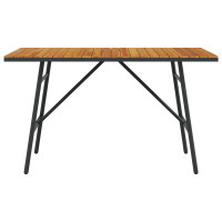 Produktbild för Matbord Brun 110 x 55 x 61,5 cm Massivt Akaciaträ