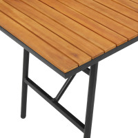 Produktbild för Matbord Brun 110 x 55 x 61,5 cm Massivt Akaciaträ