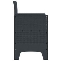 Produktbild för Trädgård Stol 2 pcs Antracit 53 x 49 x 85 cm Polypropylen