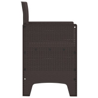 Produktbild för Trädgård Stol med kudde 2 pcs Brun 53 x 49 x 85 cm Polypropylen