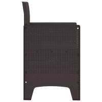 Produktbild för Trädgård Stol med kudde 2 pcs Brun 53 x 49 x 85 cm Polypropylen
