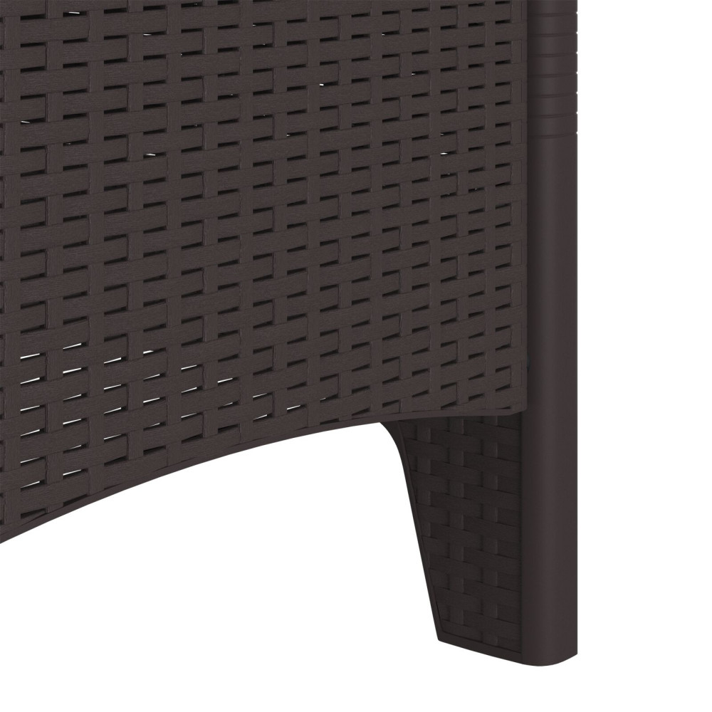 Produktbild för Trädgård Stol med kudde 2 pcs Brun 53 x 49 x 85 cm Polypropylen