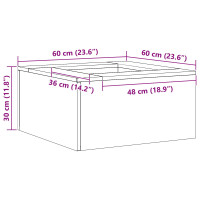 Produktbild för Eldstad Svart 60 x 60 x 30 cm Väderbeständig stål