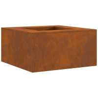Produktbild för Eldstad Brun 80 x 80 x 40 cm Väderbeständig stål