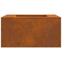 Produktbild för Eldstad Brun 80 x 80 x 40 cm Väderbeständig stål