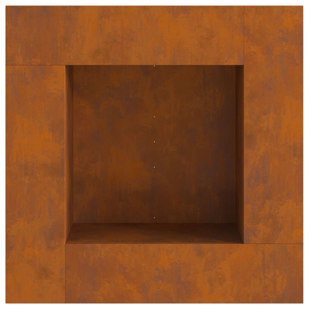 Produktbild för Eldstad Brun 80 x 80 x 40 cm Väderbeständig stål