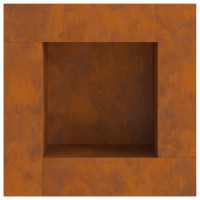 Produktbild för Eldstad Brun 80 x 80 x 40 cm Väderbeständig stål