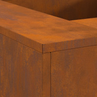 Produktbild för Eldstad Brun 80 x 80 x 40 cm Väderbeständig stål