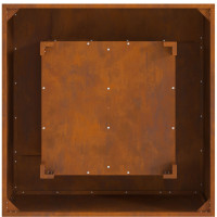 Produktbild för Eldstad Brun 80 x 80 x 40 cm Väderbeständig stål