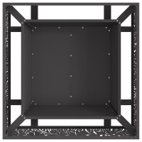 Produktbild för Eldstad Svart 80 x 80 x 30 cm Väderbeständig stål