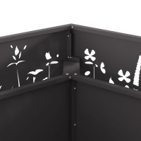 Produktbild för Eldstad Svart 80 x 80 x 30 cm Väderbeständig stål