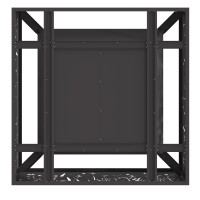 Produktbild för Eldstad Svart 80 x 80 x 30 cm Väderbeständig stål
