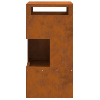 Produktbild för Eldstad Brun 50 x 50 x 100 cm Väderbeständig stål
