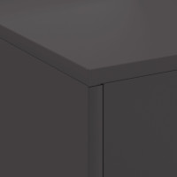 Produktbild för Eldstad Svart 80 x 50 x 96 cm Kallvalsat stål