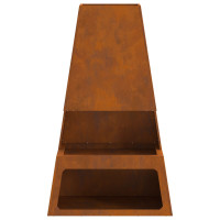 Produktbild för Eldstad Rostig 60 x 35 x 100 cm Väderbeständig stål