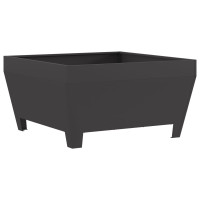 Produktbild för Eldstad Svart 80 x 80 x 43 cm Väderbeständig stål