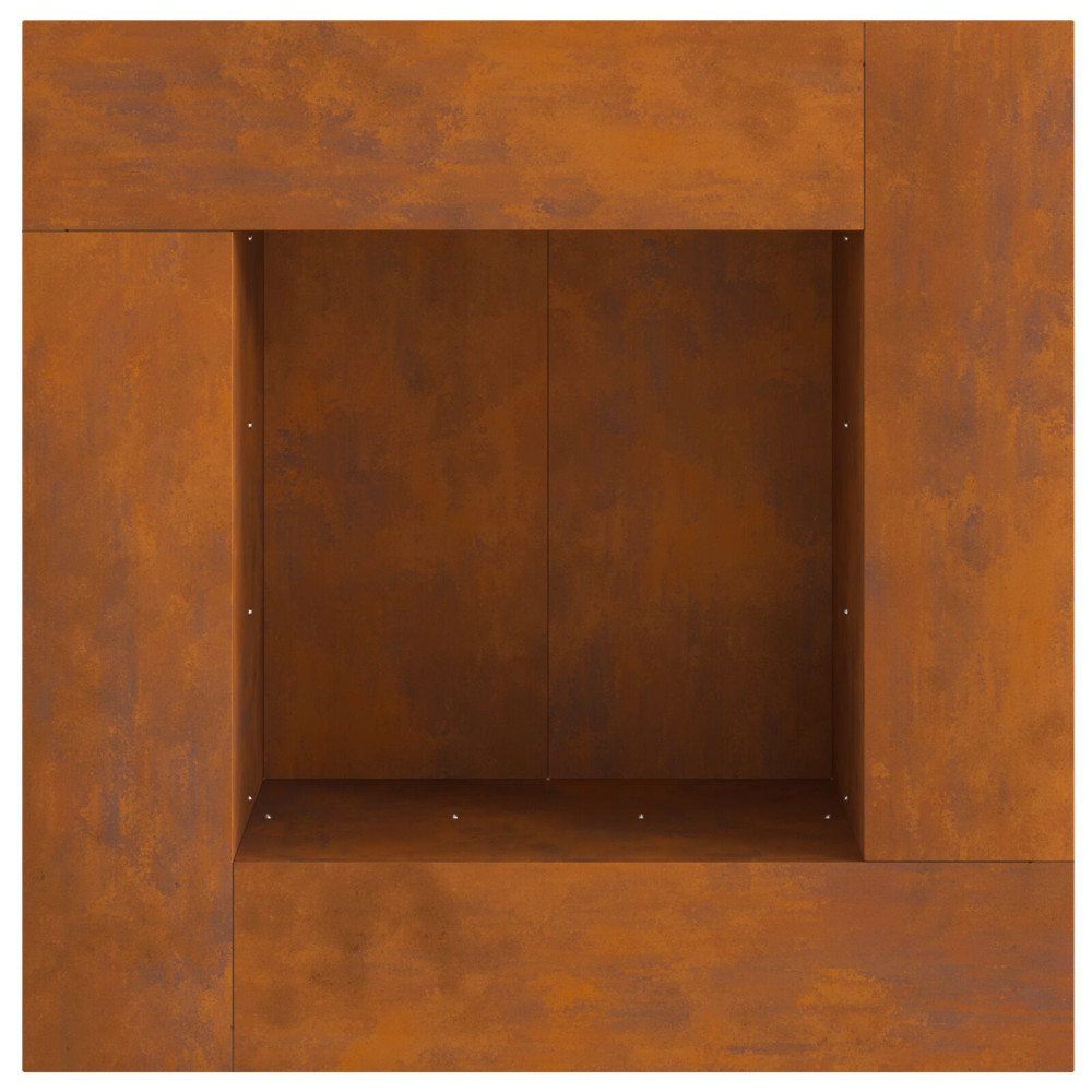 Produktbild för Eldstad Rostig 80 x 80 x 40 cm Väderbeständig stål