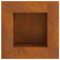 Produktbild för Eldstad Rostig 80 x 80 x 40 cm Väderbeständig stål