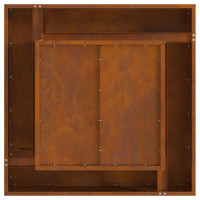 Produktbild för Eldstad Rostig 80 x 80 x 40 cm Väderbeständig stål