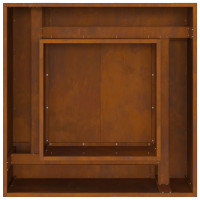 Produktbild för Eldstad Rostig 80 x 80 x 40 cm Väderbeständig stål